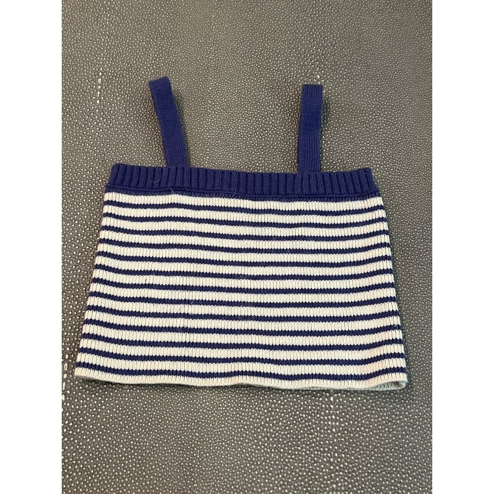 Misha &amp; Puff Violet and Cream Striped Tank 12/18 EUC